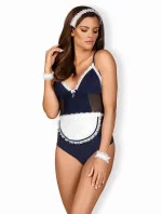 Pikantné kostým Maid teddy blue - Obsessive