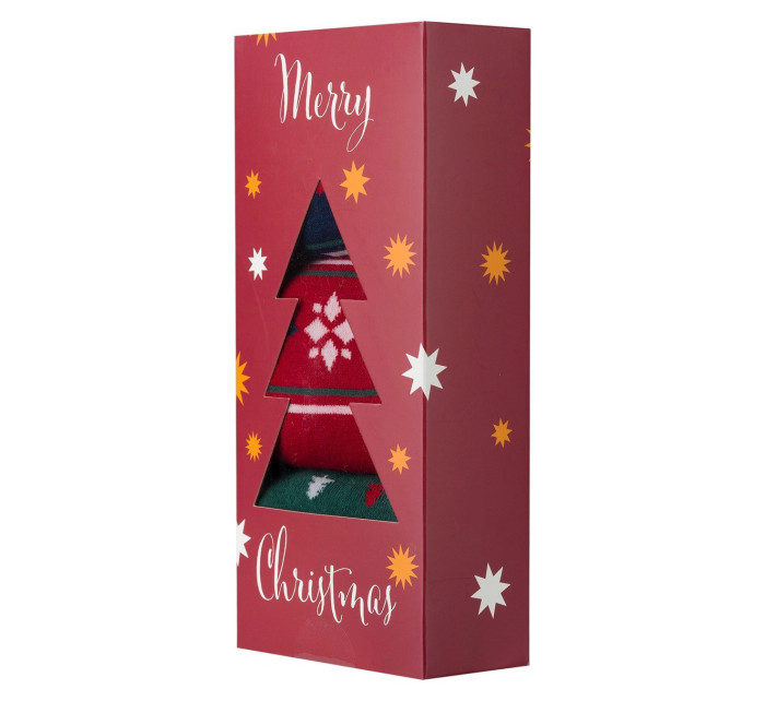 Ponožky SOXO - ozdobná krabička, vánoční stromeček