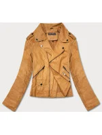 Dámská bunda ramoneska v hořčicové barvě model 18059241 - Forget me not FASHION