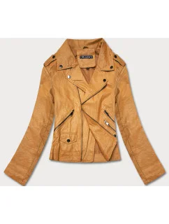 Dámská bunda ramoneska v hořčicové barvě model 18059241 - Forget me not FASHION