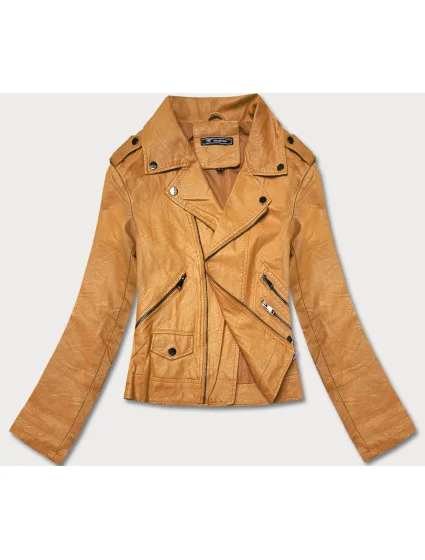 Dámská bunda ramoneska v hořčicové barvě model 18059241 - Forget me not FASHION