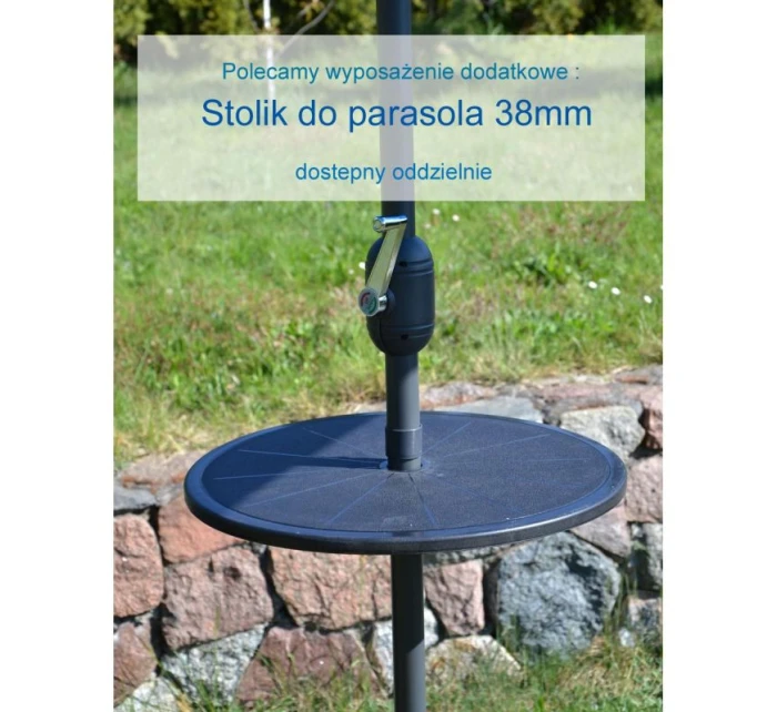 ZÁHRADNÝ DÁŽDNIK 300 CM SKLADACÍ SIVÝ