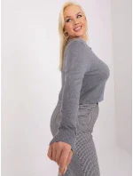 Sweter PM SW PM model 19319149 ciemny szary - FPrice Sweter PM SW PM model 19319149 ciemny szary - FPrice