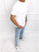 Základné biele pánske tričko Dstreet RX4856