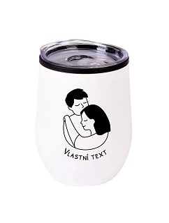 Personalizovaný termohrnček „BOWL“ – pár v objatí