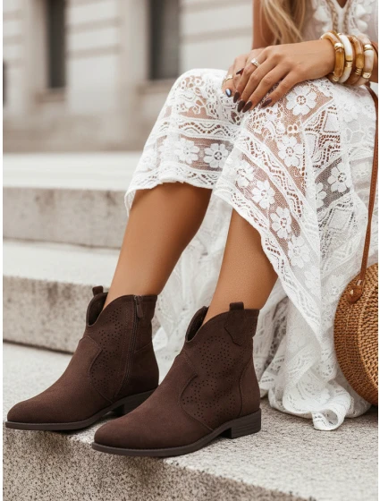 Botki damskie brązowe Dstreet model 21998269 - FashionStreet