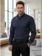 Koszula męska slim fit  granatowa model 22004883 - FashionStreet