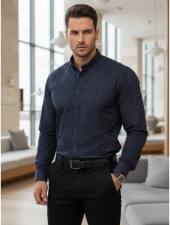 Koszula męska slim fit  granatowa model 22004883 - FashionStreet