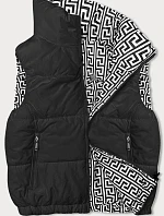 Dámsky krátky top bez rukávov so stojatým golierom čierny (16M9092-392)