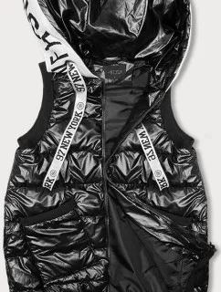 Dámská vesta v grafitové barvě se stahovacími lemy model 18930970 - J.STYLE