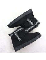 Dámske semišové snehové topánky čierne Potocki 06303