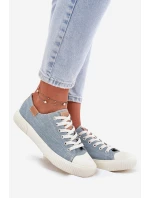 Materiałowe Trampki Damskie Big Star RR274796 Niebieskie Materiałowe Trampki Damskie Big Star RR274796 Niebieskie