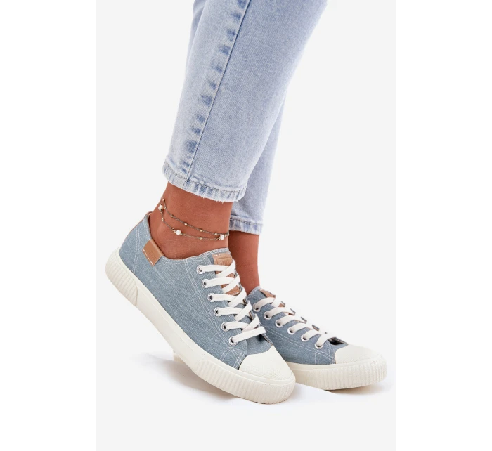 Materiałowe Trampki Damskie Big Star RR274796 Niebieskie Materiałowe Trampki Damskie Big Star RR274796 Niebieskie