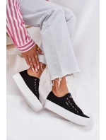 Trampki Damskie Z Koronką Lee Cooper LCW-25-31-3439L Czarne