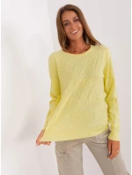 Sweter AT SW model 18895618 jasny żółty - FPrice Sweter AT SW model 18895618 jasny żółty - FPrice