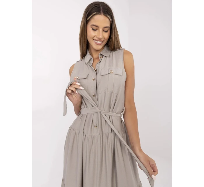 Sukienka MI SK model 21151298 szary - FPrice Sukienka MI SK model 21151298 szary - FPrice