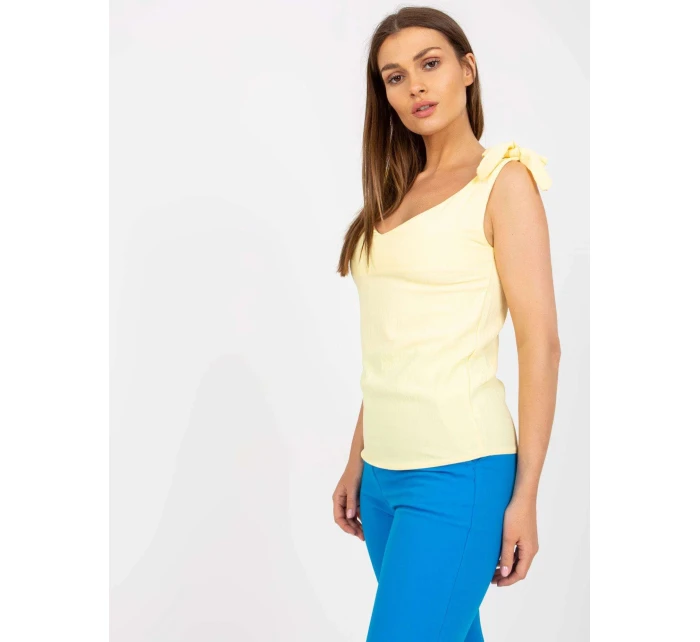 Dámský top WN TP model 17431595 světle žlutý - FPrice Dámský top WN TP model 17431595 světle žlutý - FPrice