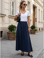 CISTAL bavlnená maxi sukňa námornícka modrá FashionStreet CY0451