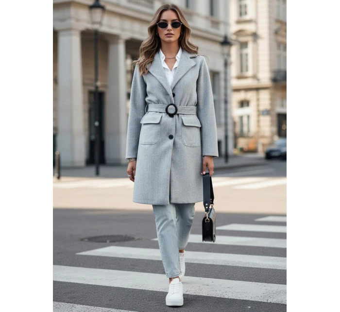 Dámský  kabát světle šedý Dstreet model 21980428 - FashionStreet