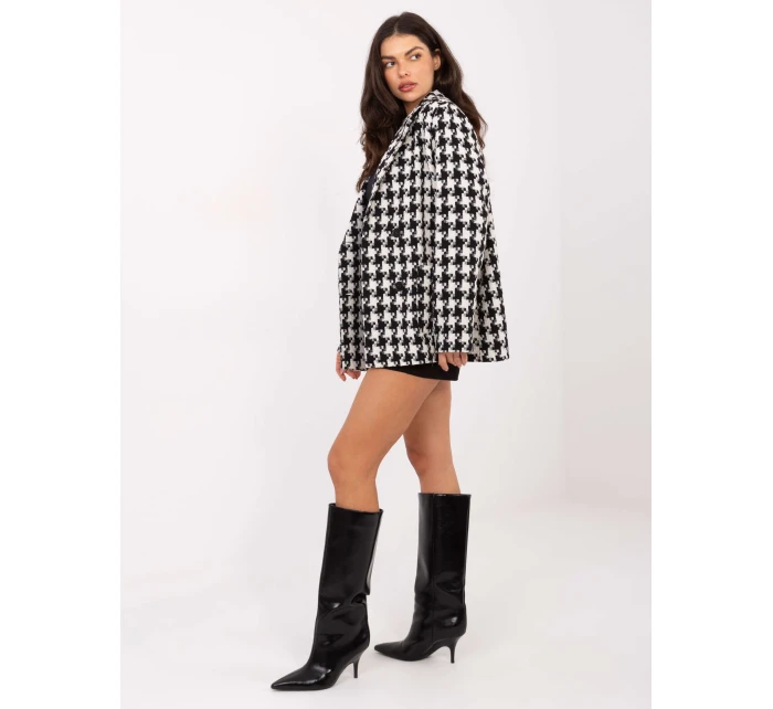 Marynarka LK MA model 21789125 czarno biały - FPrice Marynarka LK MA model 21789125 czarno biały - FPrice