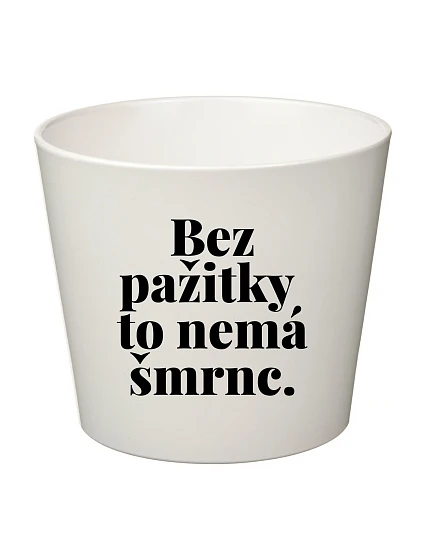 BEZ PAŽITKY TO NEMÁ ŠMRNC. - malý květináč