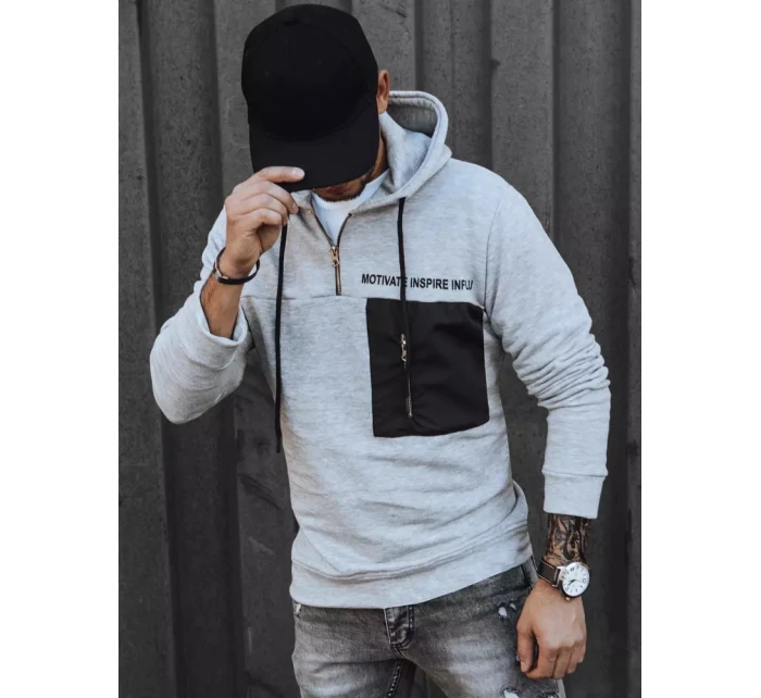 Pánská šedá mikina model 21966815 - Dstreet