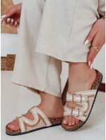 Dámské korkové žabky beige Dstreet model 21988401 - FashionStreet