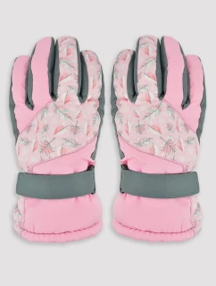 Noviti RN055 Dievčenské lyžiarske rukavice Leaves