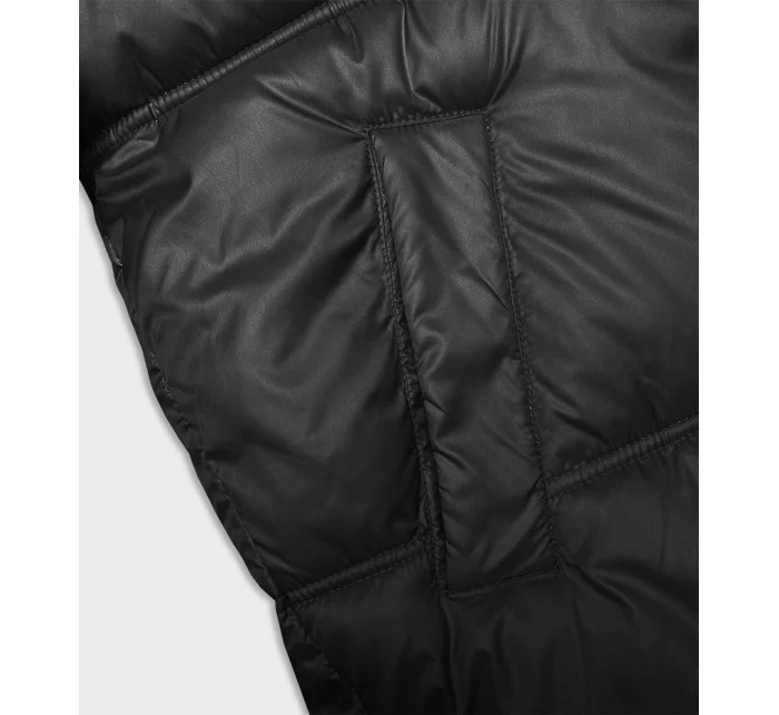 Černá dámská bunda se střihem model 21246826 - S'WEST