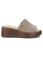 Dámske šedé kožené žabky Filippo DK7798