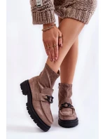 Dámské semišové kozačky Béžove model 21602471 - Boto Dámské semišové kozačky Béžove model 21602471 - Boto