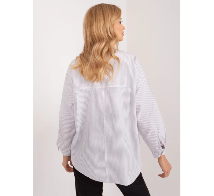 Koszula BP KS model 19688874 biało szary - FPrice Koszula BP KS model 19688874 biało szary - FPrice