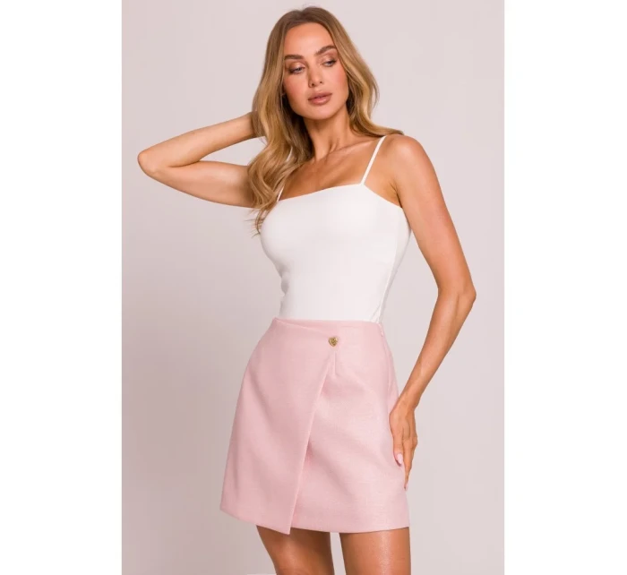 M854 Mini sukňa - broskyňová M854 Mini sukňa - broskyňová