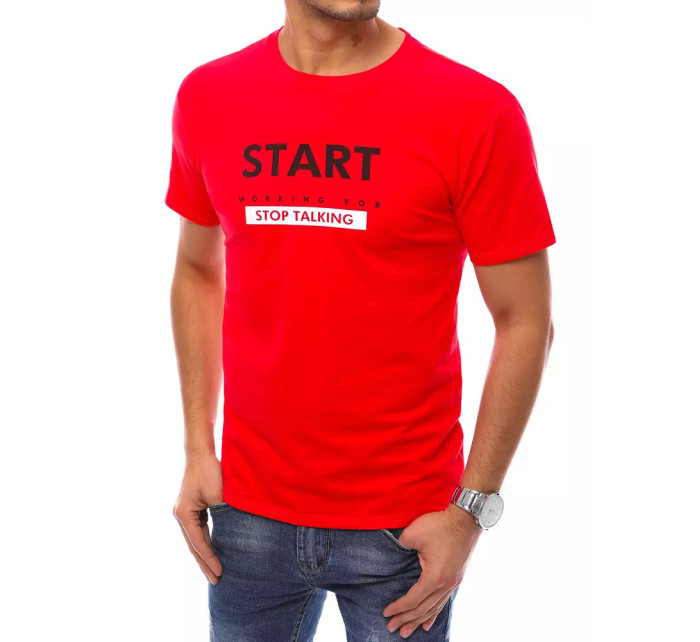 Červené pánske tričko Dstreet RX4736