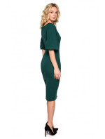 Zavinovacie šaty s rukávmi K152 zelené - Makover