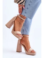 Sandále na podpätku model 179871 Step in style Sandále na podpätku model 179871 Step in style