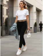 Dámské kalhoty mom fit s páskem černé Dstreet model 21996063 - FashionStreet Dámské kalhoty mom fit s páskem černé Dstreet model 21996063 - FashionStreet