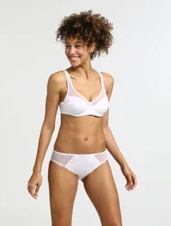 Dámske nohavičky z bio bavlny DIM GENEROUS COTTON BIO SLIP - DIM - biela