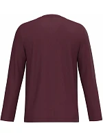 Kariban K 358 Pánske tričko s výstrihom do V a dlhými rukávmi 20.K358 wine