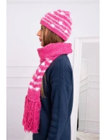 Dámská souprava se šátkem malinová model 18751043 - K-Fashion Dámská souprava se šátkem malinová model 18751043 - K-Fashion