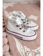 Dětské Tenisky Se Zirkony Bílé Smile Dětské Tenisky Se Zirkony Bílé Smile