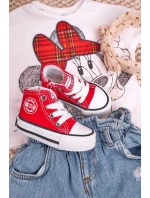 Dětské Tenisky Vysoké Se Zipem BIG STAR model 21545331 Červené - Big Star Shoes Dětské Tenisky Vysoké Se Zipem BIG STAR model 21545331 Červené - Big Star Shoes