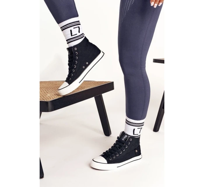 Dámské Vysoké Tenisky Big Star model 21546337 černé - Big Star Shoes Dámské Vysoké Tenisky Big Star model 21546337 černé - Big Star Shoes