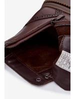 Kožené pánské boty Lee Cooper LCJ 25 33 3960 hnědé Botki Męskie