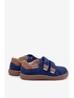 Kožené Dětské Polobotky Barefoot S  Tmavě Modré model 21958949 - Bartek S.A.