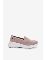 Dámské mokasíny z přírodního semiše na platformě Vinceza Béžové