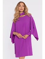 Šaty s ozdobnými širokými rukávy model 22040603 - Moe