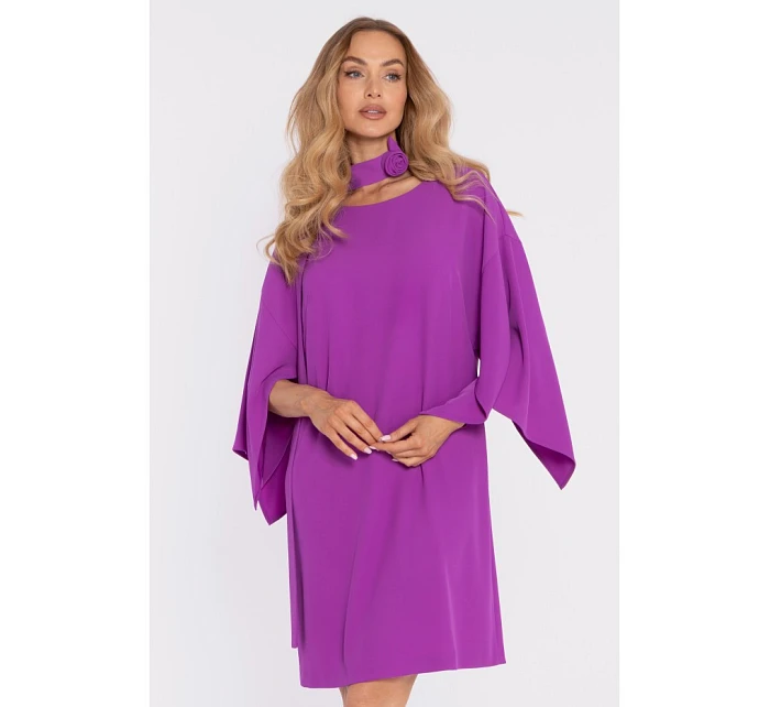 Šaty s ozdobnými širokými rukávy model 22040603 - Moe