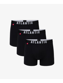 Pánske boxerky ATLANTIC 3Pack - čierne