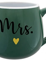 MRS. - zelený keramický hrnček 300 ml